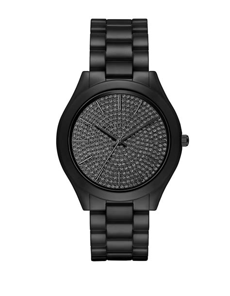 michael kors slim runway pave black-tone ceramic watch|Michael Kors Watch 250300.